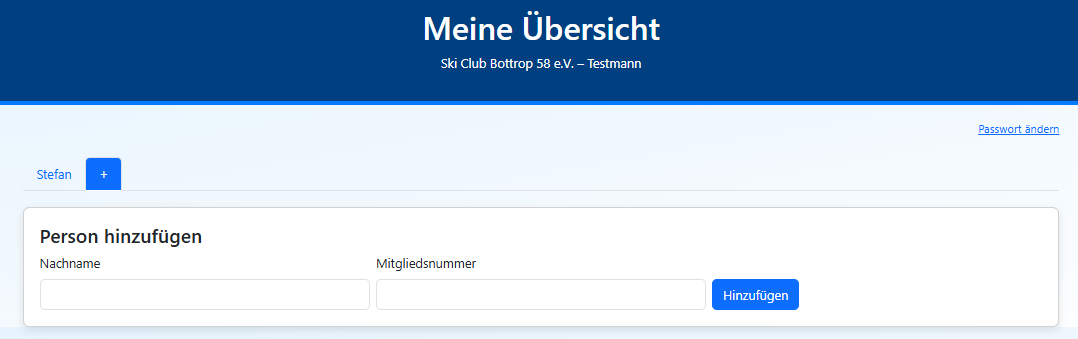 Weitere Teilnehmer über das Plus ergänzen